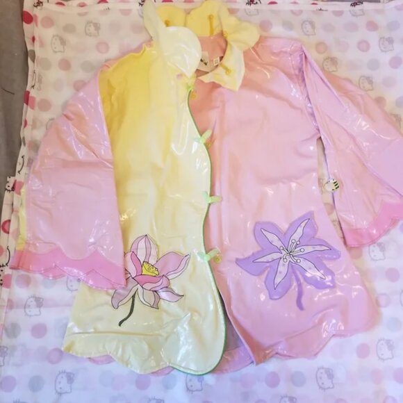 Kidorable Little Girl flower rain coat size 6 - Picture 3 of 8